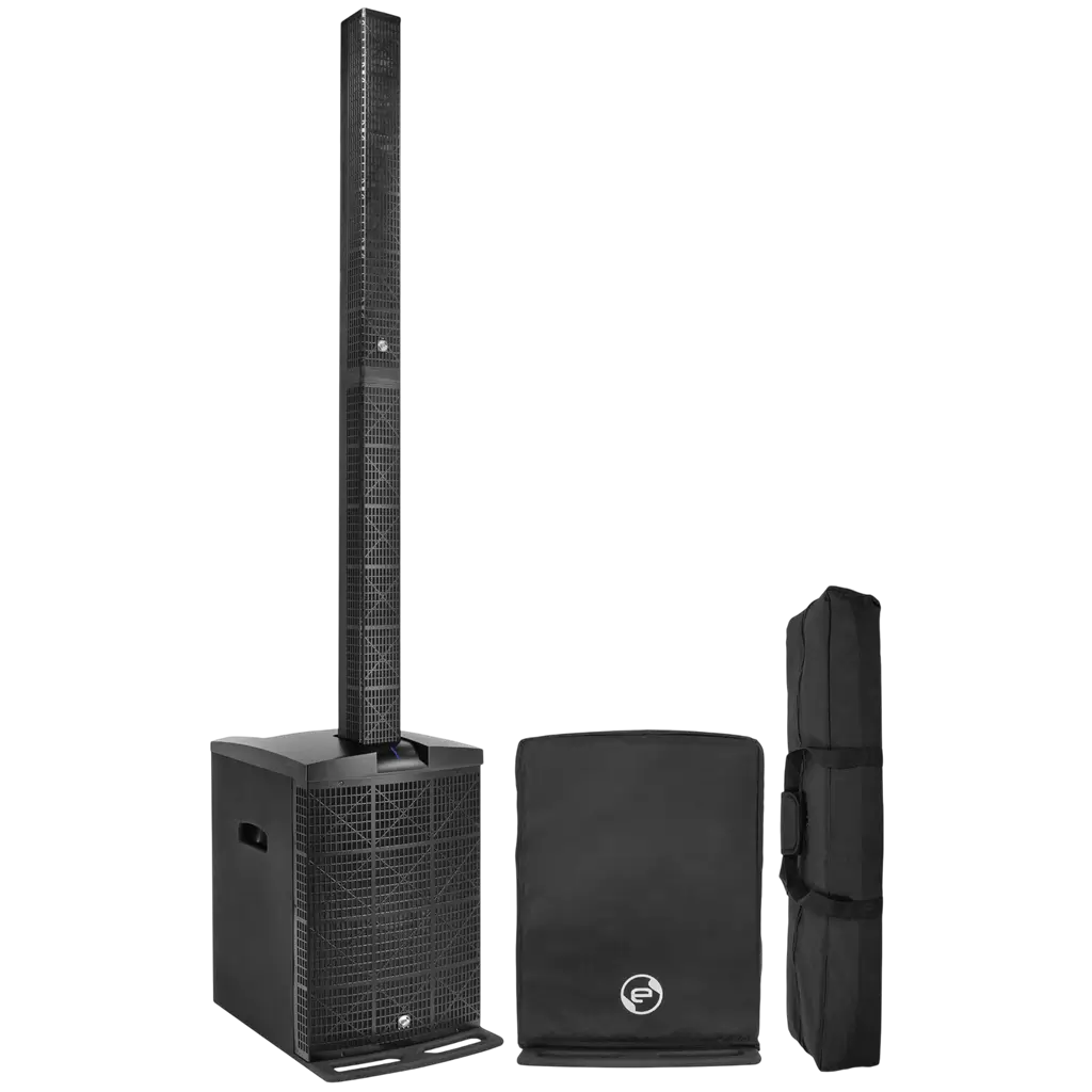 Sistema de columna activa de 3 vías y 800 W RMS con subwoofer de 15" – Elokance