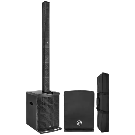 Sistema de columna activa de 3 vías y 800 W RMS con subwoofer de 15 – Elokance