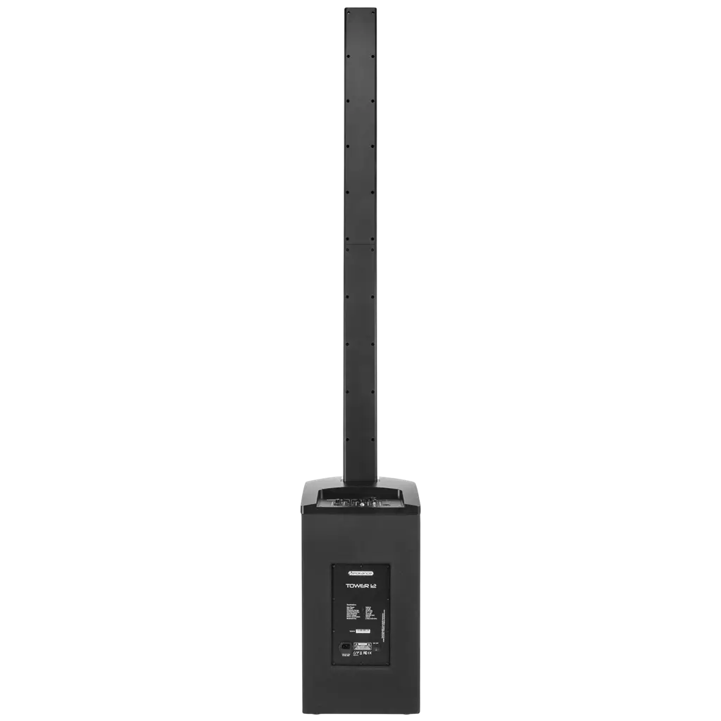 Sistema de columna activa de 3 vías y 800 W RMS con subwoofer de 12" – Elokance
