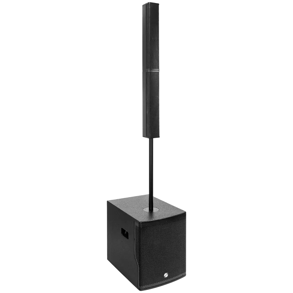 Sistema de columna activa de 2 vías y 800 W RMS con subwoofer de 12" – Elokance