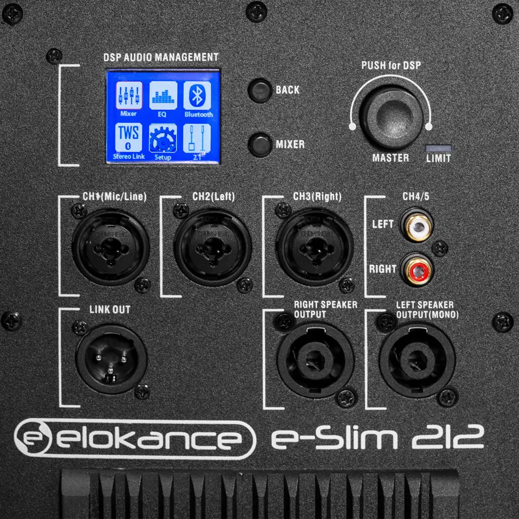 Sistema de columna activa de 2 vías y 800 W RMS con subwoofer de 12" – Elokance