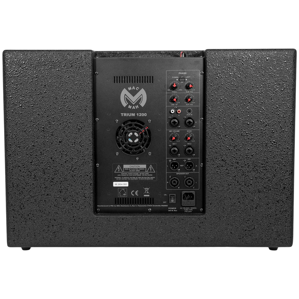 Sistema de sonido trifónico de 600 W RMS con subwoofer de 15" – Mac Mah