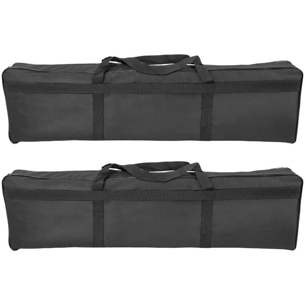 Pack de 2 totems extensibles de 106 a 195 cm con lycras blancas y maletín de transporte – Plugger