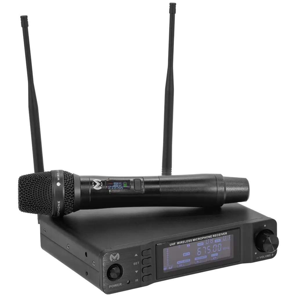 Micrófono inalámbrico UHF cardioide True Diversity con receptor – Mac Mah