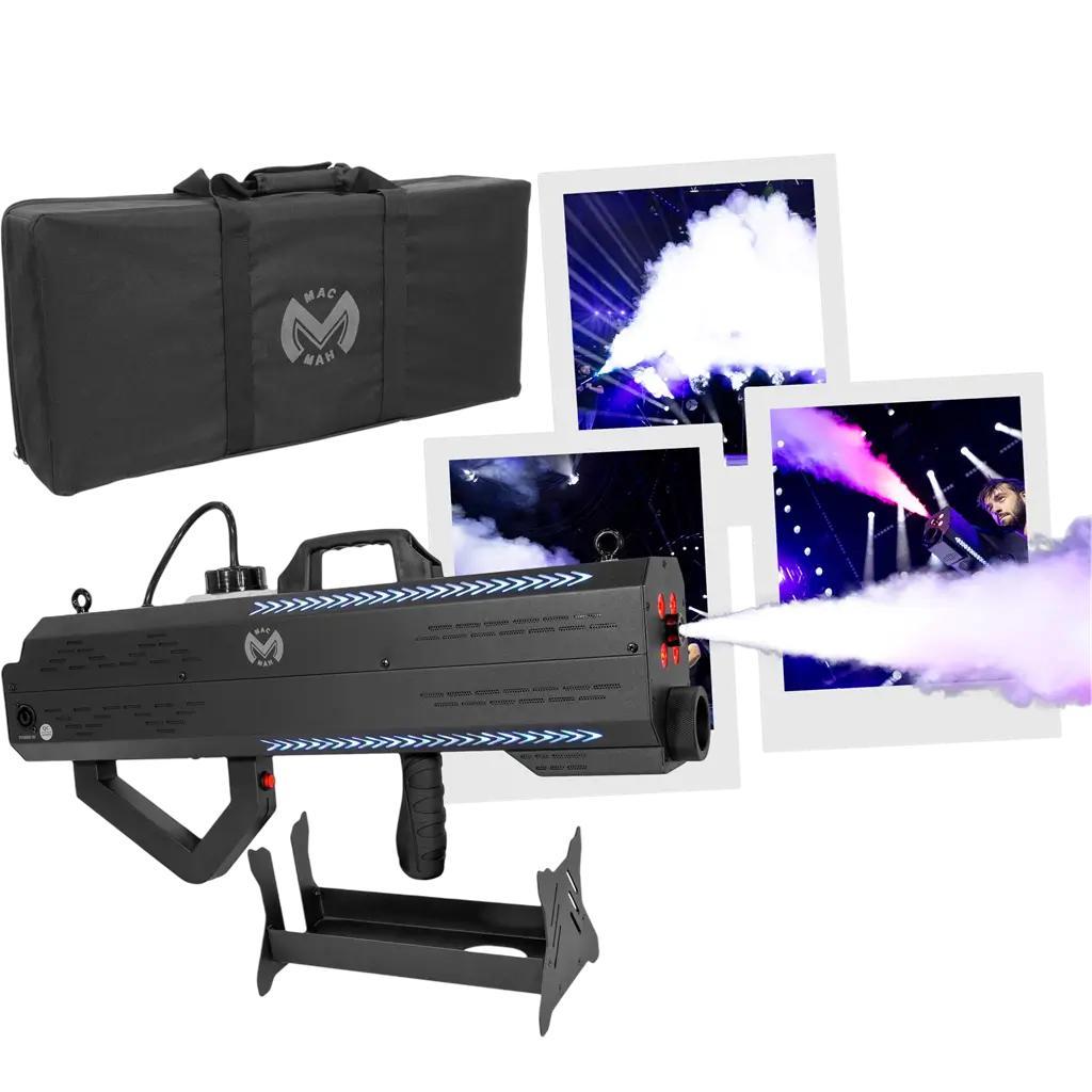 Cañón de humo portátil de 1500 W a batería con LED RGB – Mac Mah