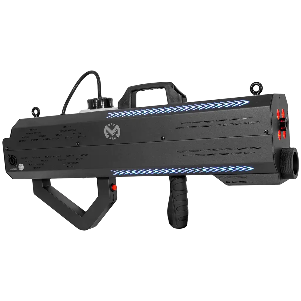Cañón de humo portátil de 1500 W a batería con LED RGB – Mac Mah