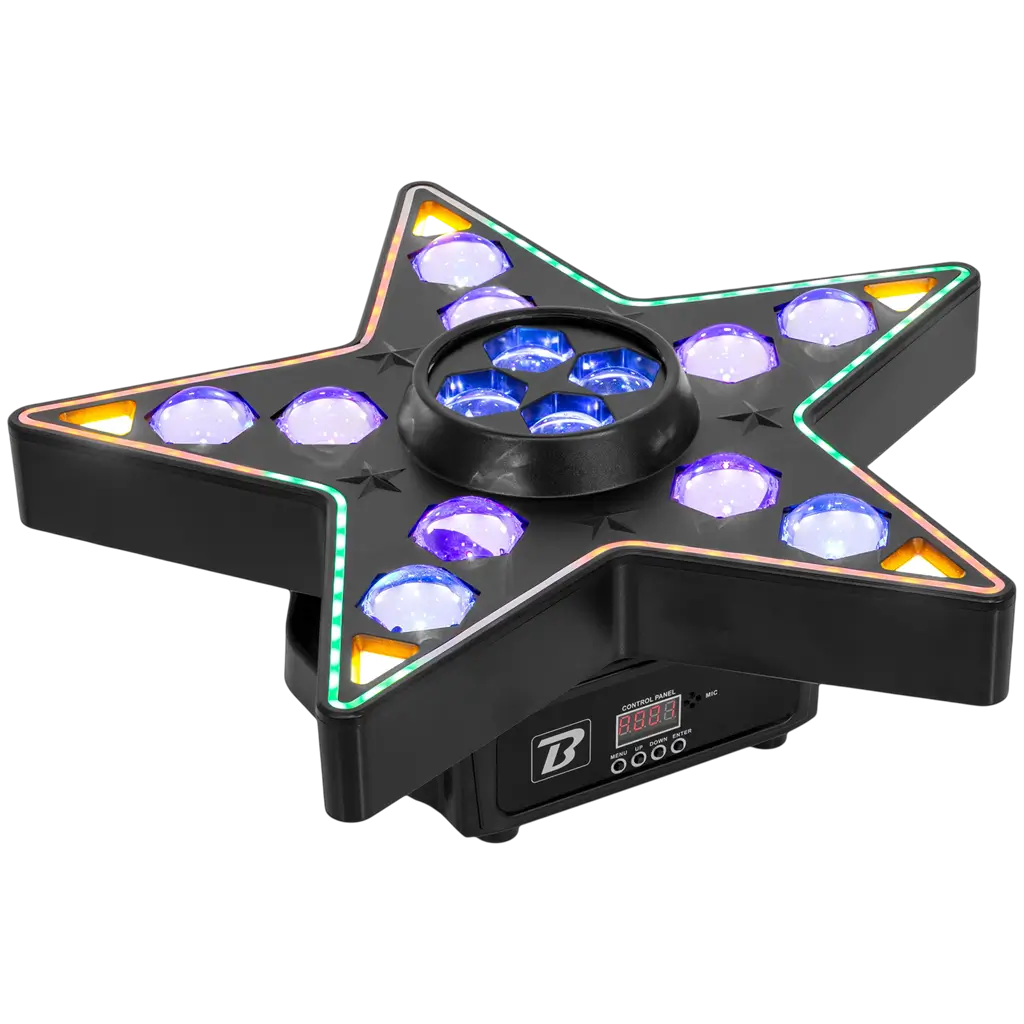 Juego de luces LED 3 en 1: haz, B-Eye y estroboscopio – BoomToneDJ