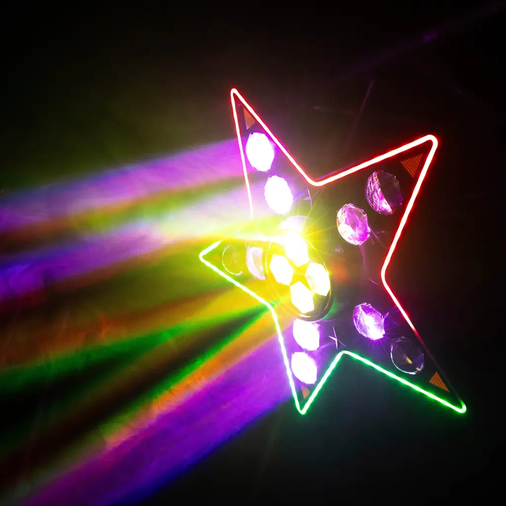 Juego de luces LED 3 en 1: haz, B-Eye y estroboscopio – BoomToneDJ